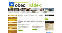 Desktop Screenshot of obec-hradek.cz